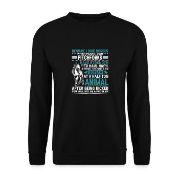Horse, Horses, Horses Pony Riding Pony Farm, Hooves - Unisex Sweatshirt - black - Front - Alina (178cm) & Michal (187cm)