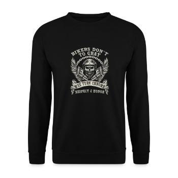 Les motards ne gris pas wee turn chrome motard cool - Sweat-shirt Unisexe - noir - Devant - Alina (178cm) & Michal (187cm)