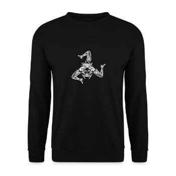 Italien Italia Sicilia Flagge Sizilien Palermo - Unisex Pullover - Schwarz - Vorne - Alina (178cm) & Michal (187cm)