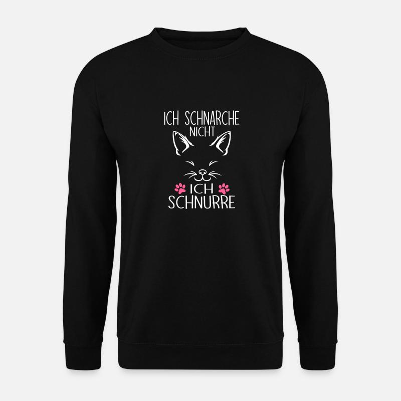 lustige Katze Katzen - Unisex Pullover - Schwarz