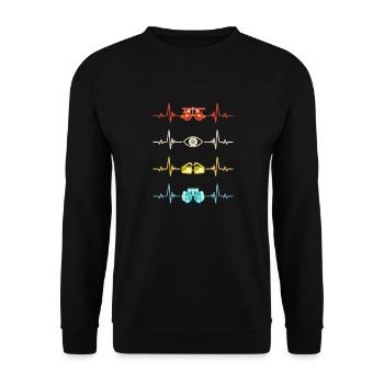 Optometrist Optician Optometry Ophthalmologist - Unisex Pullover - Schwarz - Vorne - Alina (178cm) & Michal (187cm)