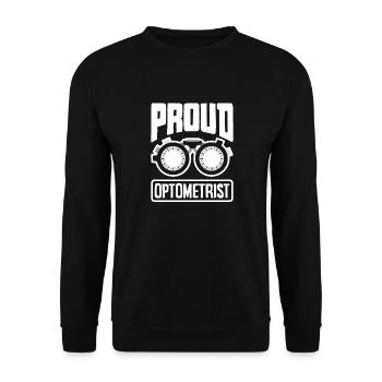 Opticien Optométrie Ophtalmologiste Fier - Sweat-shirt Unisexe - noir - Devant - Alina (178cm) & Michal (187cm)