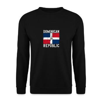 Visite souvenir du drapeau de la République dominicaine - Sweat-shirt Unisexe - noir - Devant - Alina (178cm) & Michal (187cm)