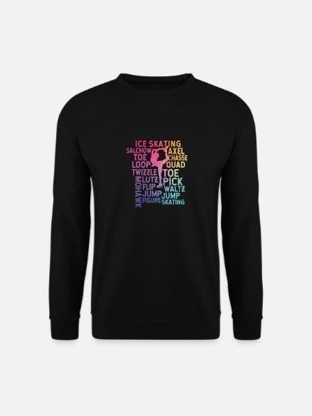 Eislaufen Thema Regenbogen Typografie Lustige - Unisex Pullover - Schwarz