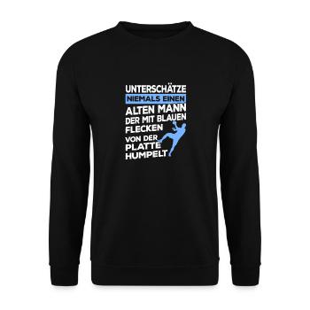 Herren Handballspieler Handballer Handball Trainer - Unisex Pullover - Schwarz - Vorne - Alina (178cm) & Michal (187cm)