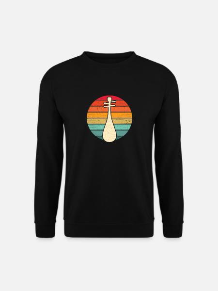Biwa Asian RETRO String Instrument - Unisex Sweatshirt - black