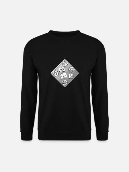 Rollenspiel RPG Pen And Paper W20 Würfel Geek Dice - Unisex Pullover - Schwarz