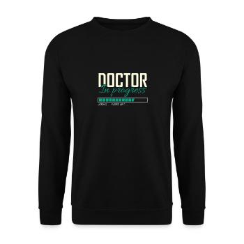 Doctor In Progress - Unisex Sweatshirt - black - Front - Alina (178cm) & Michal (187cm)