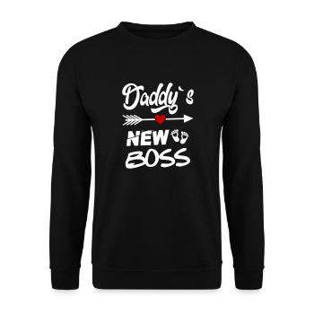 Baby Boss Chef Papa Dad - Unisex Pullover - Schwarz - Vorne - Alina (178cm) & Michal (187cm)