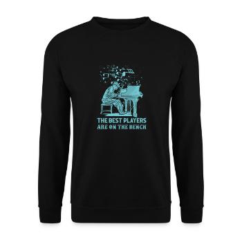 Let That Slide Bro Pianiste de piano - Sweat-shirt Unisexe - noir - Devant - Alina (178cm) & Michal (187cm)