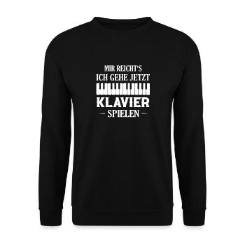 Trombones And Tacos Piano Musiker - Unisex Pullover - Schwarz - Vorne - Alina (178cm) & Michal (187cm)
