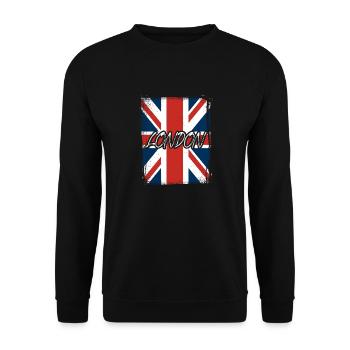 London - Unisex Pullover - Schwarz - Vorne - Alina (178cm) & Michal (187cm)