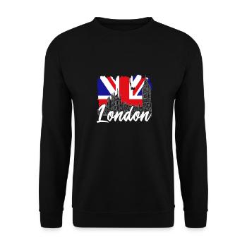 London - Unisex Pullover - Schwarz - Vorne - Alina (178cm) & Michal (187cm)