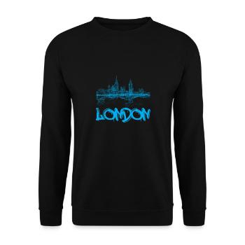 London - Unisex Pullover - Schwarz - Vorne - Alina (178cm) & Michal (187cm)