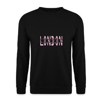 London - Unisex Pullover - Schwarz - Vorne - Alina (178cm) & Michal (187cm)