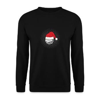 Boule de golf de Noël Père Noël Cap Noël Golf - Sweat-shirt Unisexe - noir - Devant - Alina (178cm) & Michal (187cm)