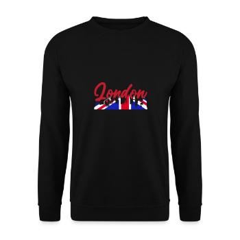 London - Unisex Pullover - Schwarz - Vorne - Alina (178cm) & Michal (187cm)