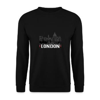 London - Unisex Pullover - Schwarz - Vorne - Alina (178cm) & Michal (187cm)