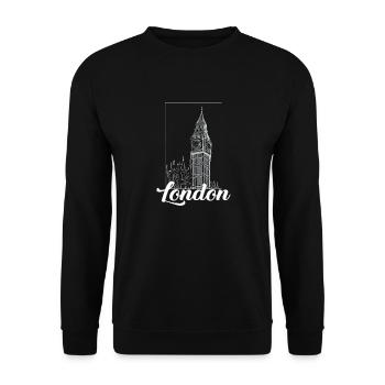 London - Unisex Pullover - Schwarz - Vorne - Alina (178cm) & Michal (187cm)