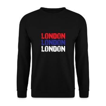 London - Unisex Pullover - Schwarz - Vorne - Alina (178cm) & Michal (187cm)