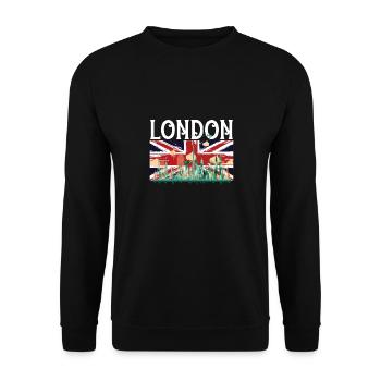 Londres - Sweat-shirt Unisexe - noir - Devant - Alina (178cm) & Michal (187cm)