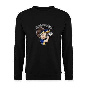 Barbados Girl Unbreakable I Patrimoine de la Barbade - Sweat-shirt Unisexe - noir - Devant - Alina (178cm) & Michal (187cm)