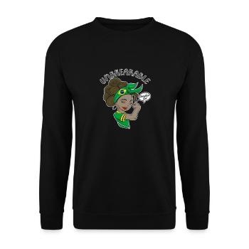 Brazilian Girl Unbreakable I Brazilian Heritage - Unisex Pullover - Schwarz - Vorne - Alina (178cm) & Michal (187cm)