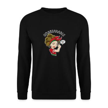 Belarus Girl Unbreakable I Belarus Heritage I - Unisex Sweatshirt - black - Front - Alina (178cm) & Michal (187cm)