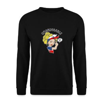 Czech Girl Unbreakable I Czech Heritage Czech - Unisex Sweatshirt - black - Front - Alina (178cm) & Michal (187cm)