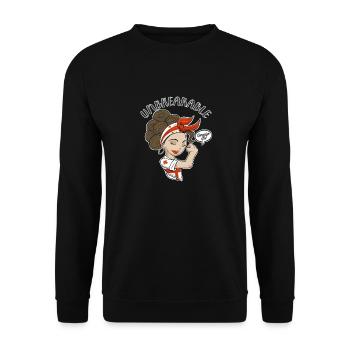 Fille géorgienne incassable I Héritage géorgien I - Sweat-shirt Unisexe - noir - Devant - Alina (178cm) & Michal (187cm)