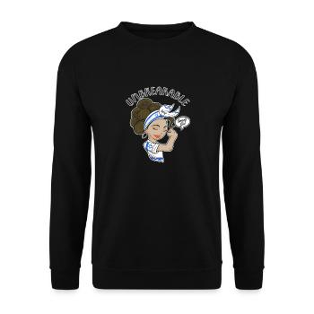 Israeli Girl Unbreakable I Israeli Heritage I - Unisex Sweatshirt - black - Front - Alina (178cm) & Michal (187cm)