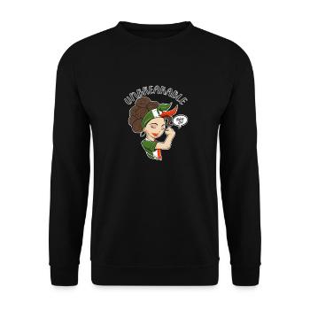 Italy Girl Unbreakable I Italy Heritage I - Unisex Sweatshirt - black - Front - Alina (178cm) & Michal (187cm)