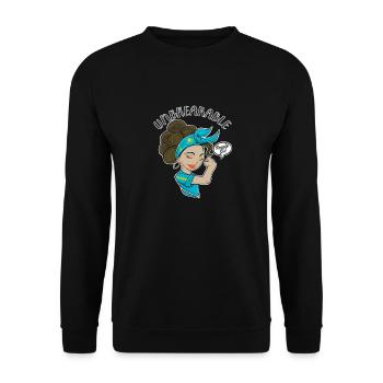 Kazakh Girl Unbreakable I Kazakh Heritage I - Unisex Sweatshirt - black - Front - Alina (178cm) & Michal (187cm)