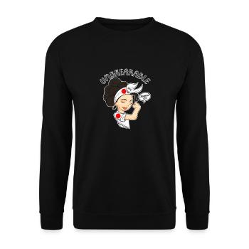 Japanese Girl Unbreakable I Japanese Heritage I - Unisex Pullover - Schwarz - Vorne - Alina (178cm) & Michal (187cm)