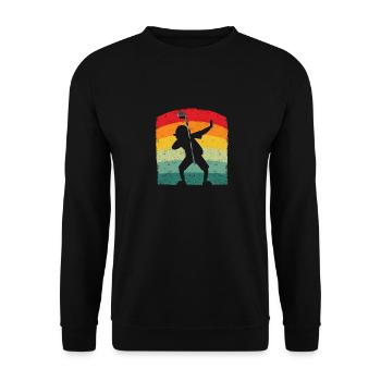 Dabbing Golf Player Golfer Golfing Fans Funny Dab - Unisex Sweatshirt - black - Front - Alina (178cm) & Michal (187cm)