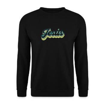 Jesus Religion God Faith Gift Spanish - Unisex Sweatshirt - black - Front - Alina (178cm) & Michal (187cm)