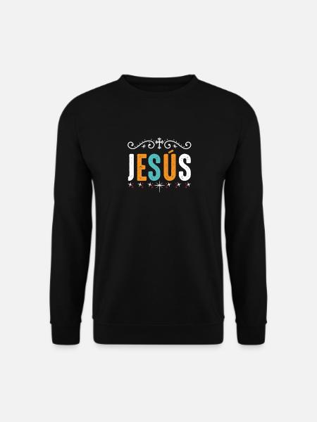 Jesus Spielt Die Religion Über Gott Glaube - Unisex Pullover - Schwarz