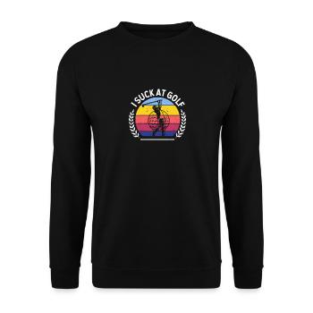 Joueur de balle Funny Golfer Fan Golfer Club - Sweat-shirt Unisexe - noir - Devant - Alina (178cm) & Michal (187cm)