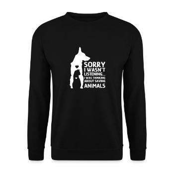 Rescue Animals Cats Dogs Animal Welfare - Unisex Sweatshirt - black - Front - Alina (178cm) & Michal (187cm)
