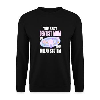 The Best Dentist Mom In The Molar System Funny - Unisex Sweatshirt - black - Front - Alina (178cm) & Michal (187cm)