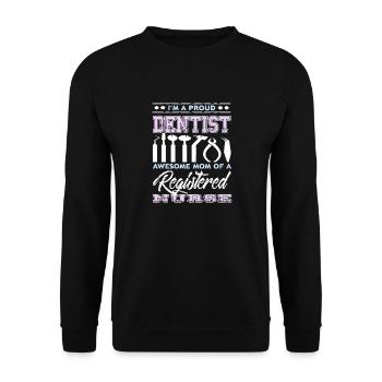Fier dentiste maman géniale d’une infirmière autorisée - Sweat-shirt Unisexe - noir - Devant - Alina (178cm) & Michal (187cm)
