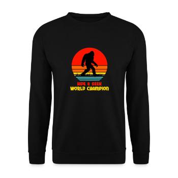 Hide Seek World Champion BigFoot - Unisex Sweatshirt - black - Front - Alina (178cm) & Michal (187cm)