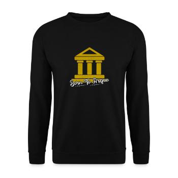 Né pour plaider avocat avocat - Sweat-shirt Unisexe - noir - Devant - Alina (178cm) & Michal (187cm)
