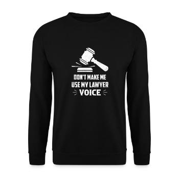 Ne me faites pas utiliser mon avocat avocat avocat Advoca - Sweat-shirt Unisexe - noir - Devant - Alina (178cm) & Michal (187cm)