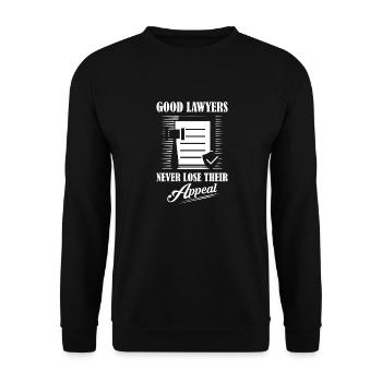 Good Lawyers Never Lose Their Appeal Advocate - Unisex Pullover - Schwarz - Vorne - Alina (178cm) & Michal (187cm)