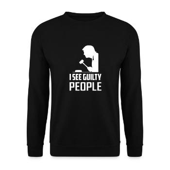 Je vois l’avocat des coupables - Sweat-shirt Unisexe - noir - Devant - Alina (178cm) & Michal (187cm)