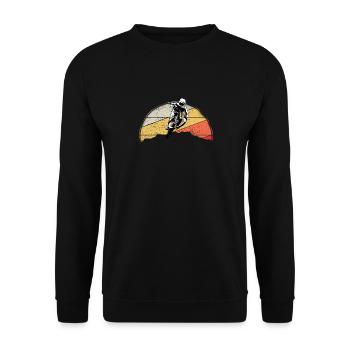 VTT VTT Nature Montagnes Rétro Vintage - Sweat-shirt Unisexe - noir - Devant - Alina (178cm) & Michal (187cm)