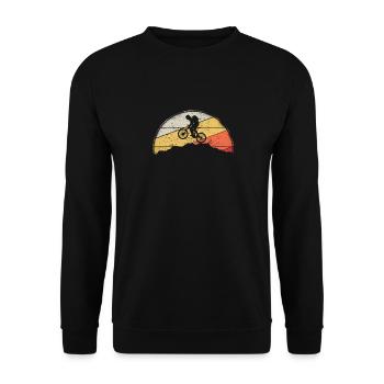 VTT VTT Nature Montagnes Rétro Vintage - Sweat-shirt Unisexe - noir - Devant - Alina (178cm) & Michal (187cm)