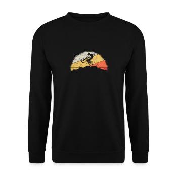 VTT VTT Nature Montagnes Rétro Vintage - Sweat-shirt Unisexe - noir - Devant - Alina (178cm) & Michal (187cm)