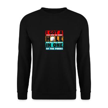 I Got A Hole In One Lustiger Golf Golfer Fan Golf - Unisex Pullover - Schwarz - Vorne - Alina (178cm) & Michal (187cm)